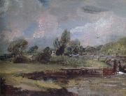 Flatford Lock 1810-12, John Constable